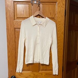 Banana Republic Cream Button Down Shirt